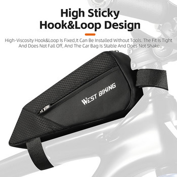 WEST BIKING Φορητή τσάντα ποδηλάτου 1L Bike Top Tube Triangle Bag Ultralight MTB Road Bike Front Tube Tools Τσάντα Αξεσουάρ ποδηλάτου