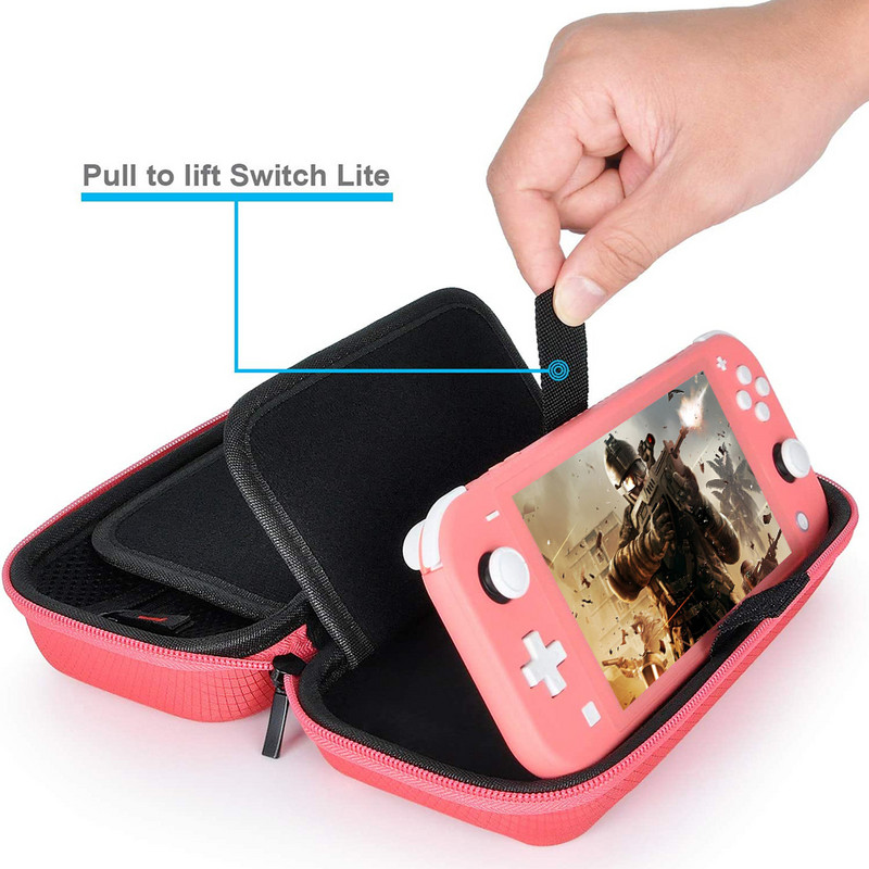 Pentru Geanta de depozitare Switch Lite Geanta portabila de transport EVA Anti-zgarieturi Geanta de voiaj rezistenta la socuri pentru Accesorii Nintendo Switch Lite