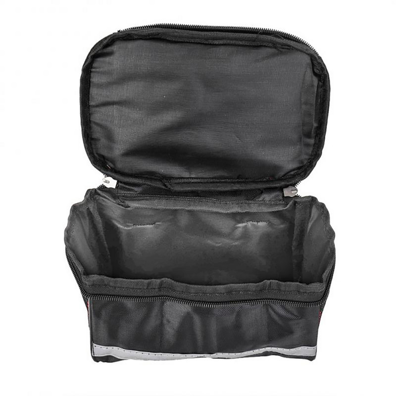 Velosipēda priekšējā stūres soma Daudzfunkcionāla pārnēsājama atstarojoša sloksne velosipēda rāmja Pannier plecu somas organizators