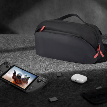 Защитна чанта за игрова конзола 900D Оксфордска чанта през рамо с двоен цип Устойчива на надраскване с голям капацитет за Steam Deck Switch