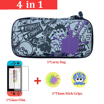 4 in 1 NS Switch cietā apvalka pārnēsāšanas soma maisiņš ar 10 spēļu karšu turētājiem Nintendo Switch Old spēļu konsoles piederumiem