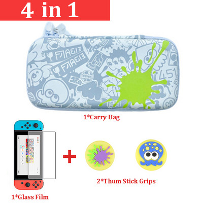 4 in 1 NS Switch cietā apvalka pārnēsāšanas soma maisiņš ar 10 spēļu karšu turētājiem Nintendo Switch Old spēļu konsoles piederumiem