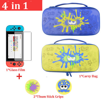 4 in 1 NS Switch cietā apvalka pārnēsāšanas soma maisiņš ar 10 spēļu karšu turētājiem Nintendo Switch Old spēļu konsoles piederumiem