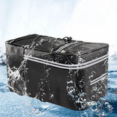 15 L velosipēda aizmugurējā bagāžnieka glabāšanas bagāžas ūdensnecaurlaidīga velosipēda bagāžnieka soma ar atstarojošām svītrām PU vairāku kabatu elastīga siksna 7 l/4,5 l