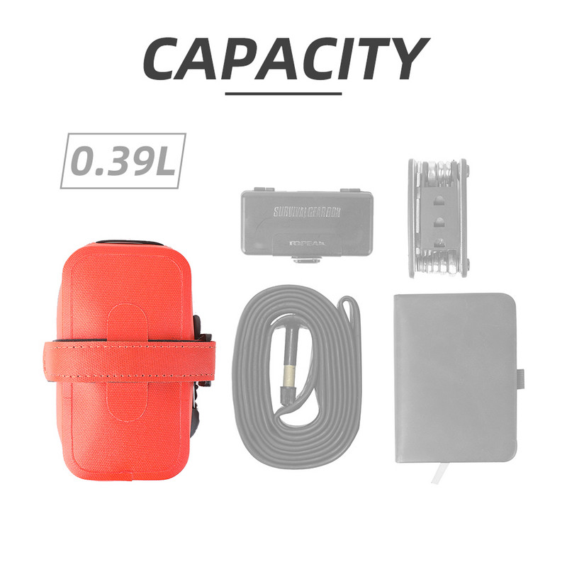 Geantă pentru bicicletă Rhinowalk Șa bicicletă Geantă pentru tijă de șa Sacoș 0.4L Rezistent la șocuri Impermeabil MTB Ciclism Pachet spate Husă pentru coadă Accesoriu