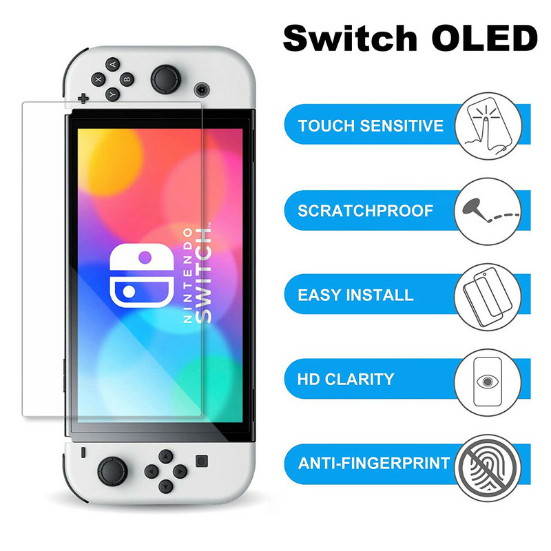 Switch OLED pribor Komplet za pohranu Torbica za nošenje Ručna torba PC Prozirna torbica s filmom od kaljenog stakla za Nintendo Switch OLED