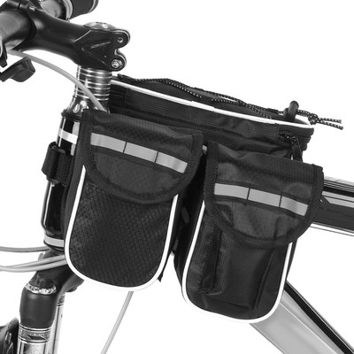 Lixada Geantă cu tub superior pentru bicicletă pentru ciclism cu husă de ploaie, impermeabilă, pentru bicicletă de munte, cadru frontal, pachet geantă pentru bicicletă.