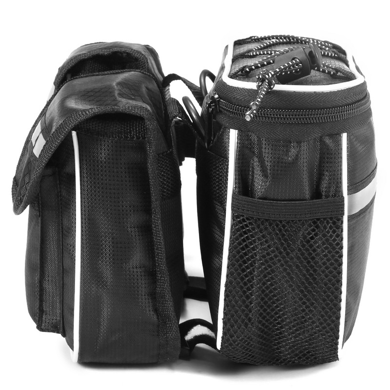 Lixada riteņbraukšanas velosipēda augšējā caurule ar lietus pārsegu ūdensizturīgs kalnu velosipēda priekšējais rāmis Pannier Bag Pack velosipēda soma