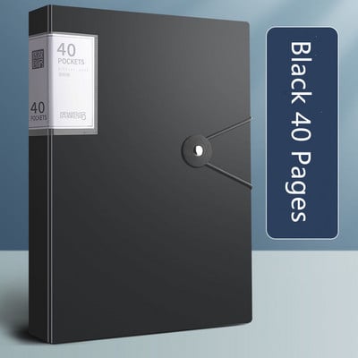 A4 failu mapes displeja grāmata 30/40/60 lapas Caurspīdīgs ieliktnis papīrs dokumentu organizatora soma Biroja skolas piederumi Kancelejas piederumi