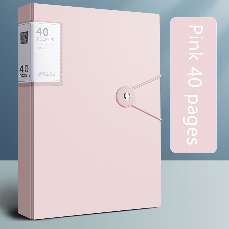 A4 failu mapes displeja grāmata 30/40/60 lapas Caurspīdīgs ieliktnis papīrs dokumentu organizatora soma Biroja skolas piederumi Kancelejas piederumi