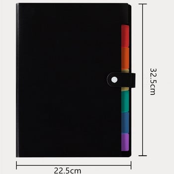 7 слоя Разширяваща се папка с файлове A4 Чанта за съхранение Тестова хартия Органайзер за документи Куфарчета за файлове Училищни канцеларски материали Офис консумативи