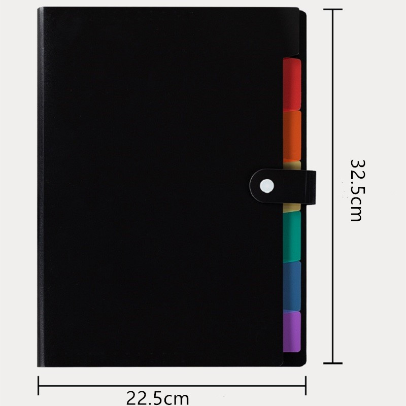7 slāņi, izvēršot A4 formāta failu mapi, glabāšanas maisiņu, pārbaudiet papīra dokumentu organizatoru failu portfeļus Skolas kancelejas preces biroja piederumi