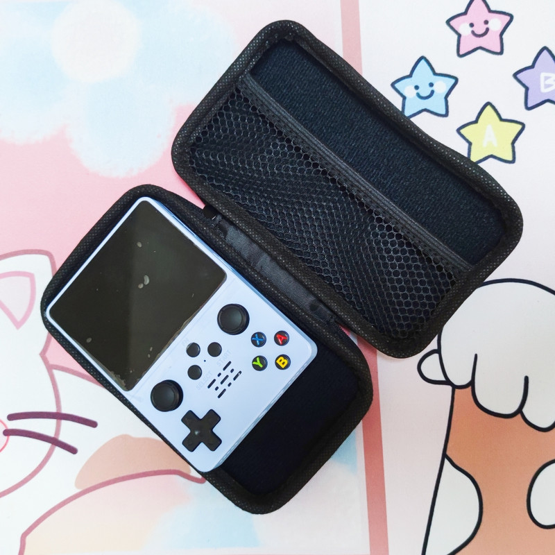 Melna uzglabāšanas soma R35S spēļu konsolei R36S korpusam Aizsargmaciņa Lielas ietilpības ceļojumu soma rokassomiņa Putekļu necaurlaidīga