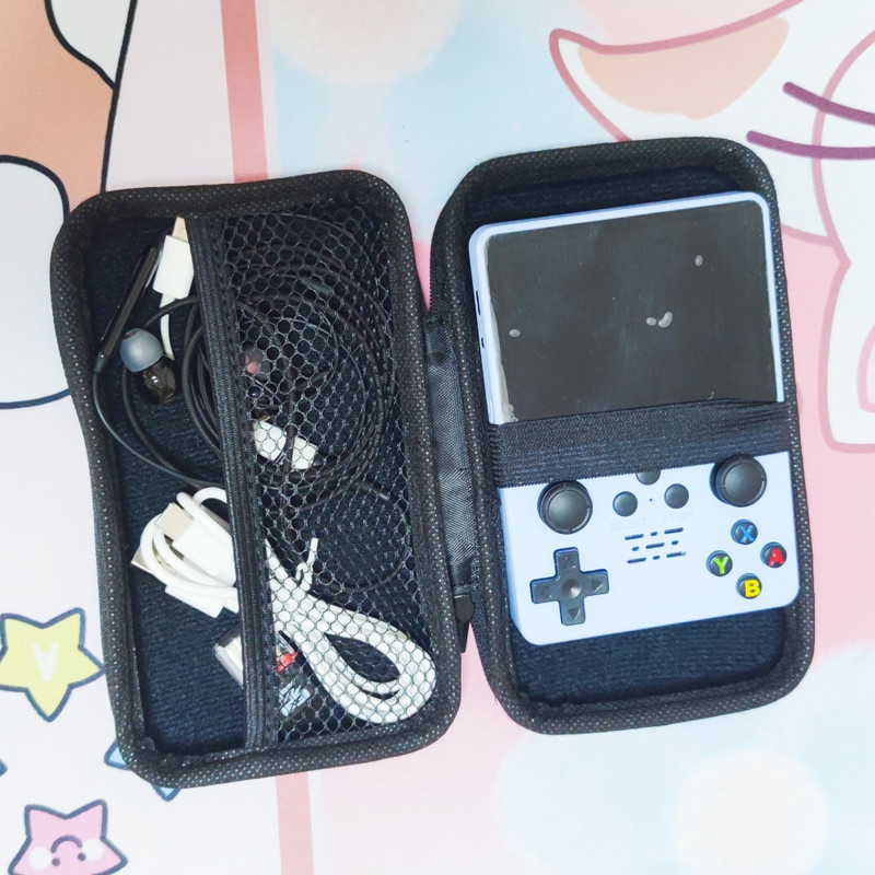 Melna uzglabāšanas soma R35S spēļu konsolei R36S korpusam Aizsargmaciņa Lielas ietilpības ceļojumu soma rokassomiņa Putekļu necaurlaidīga