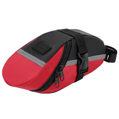 Velosipēda sēdekļu soma MTB šosejas velosipēda aizmugurējā soma ar atstarojošu sloksni, ūdensnecaurlaidīga velosipēda aizmugurējā remonta instrumenta soma riteņbraukšanas piederumam