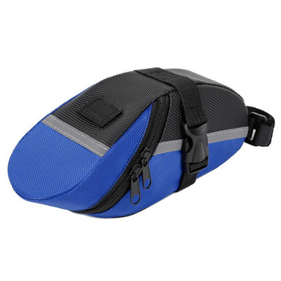 Velosipēda sēdekļu soma MTB šosejas velosipēda aizmugurējā soma ar atstarojošu sloksni, ūdensnecaurlaidīga velosipēda aizmugurējā remonta instrumenta soma riteņbraukšanas piederumam