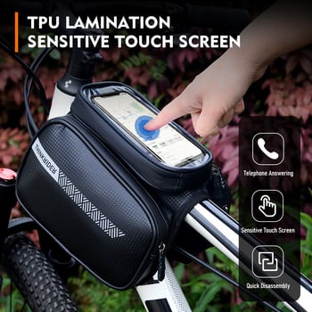 Τσάντα ποδηλάτου ThinkRider Αδιάβροχη οθόνη αφής τηλεφώνου Top Tube Bag MTB Road Bike Frame Μπροστινή τσάντα σέλας & αξεσουάρ Pannier Bike