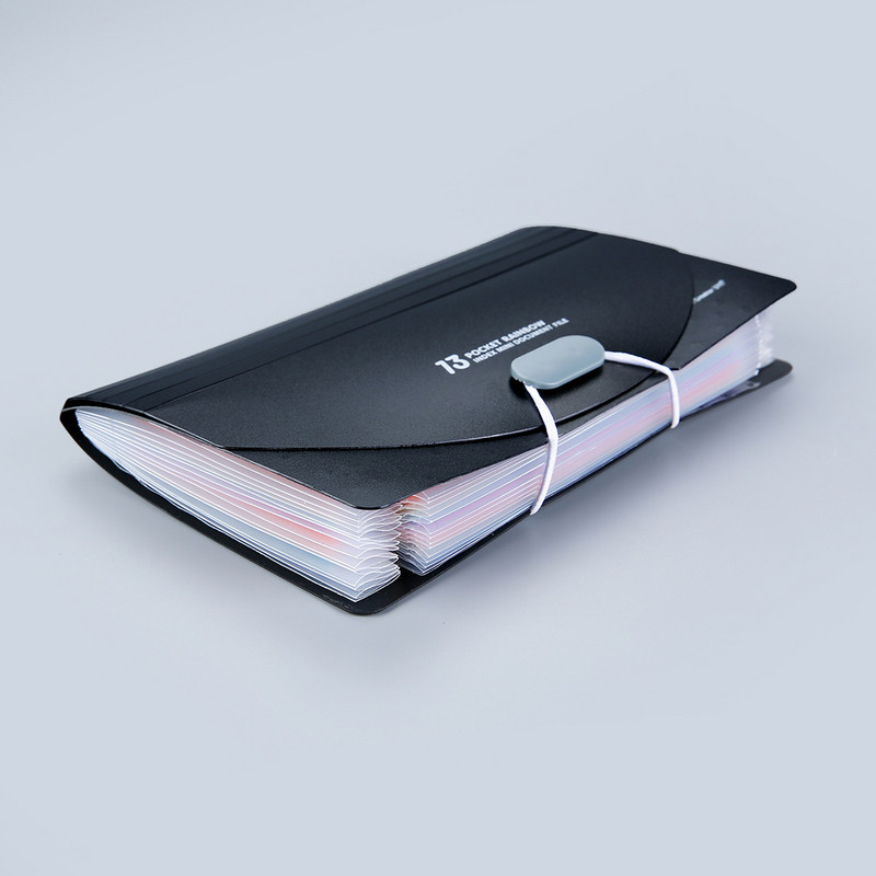 13 zsebes, kibővülő irattartó fedővel Accordian papírmappa irattartó A6 méretű dokumentumszervező otthoni iskolához