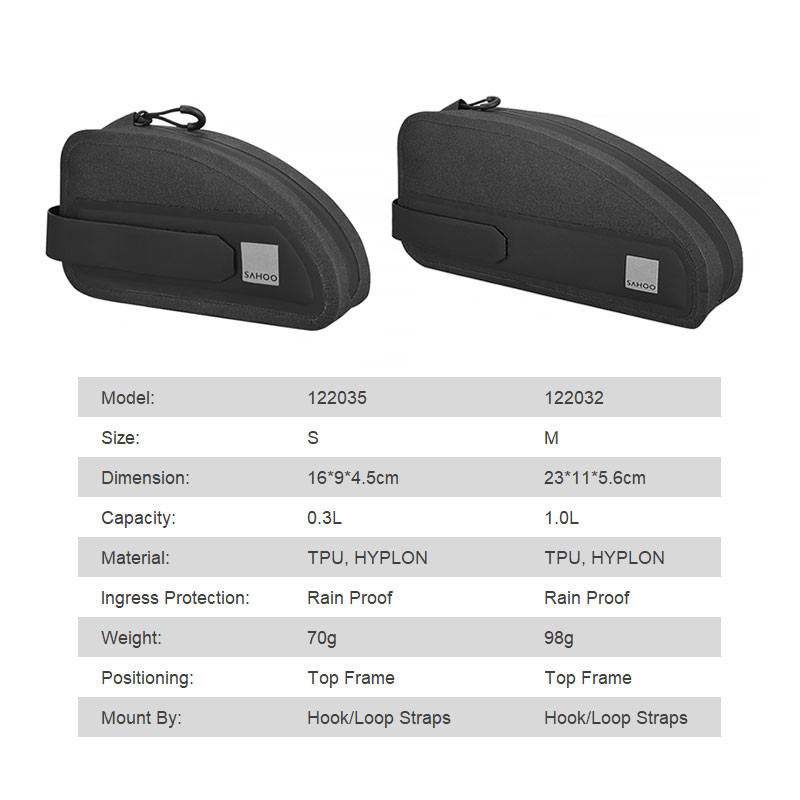 Sahoo Pro lietus necaurlaidīga velosipēda augšējā rāmja soma MTB šosejas velosipēda skrejriteņa šķērssliedes siju kastes uzglabāšanas ūdensnecaurlaidīgs maisiņš, sauss iepakojums