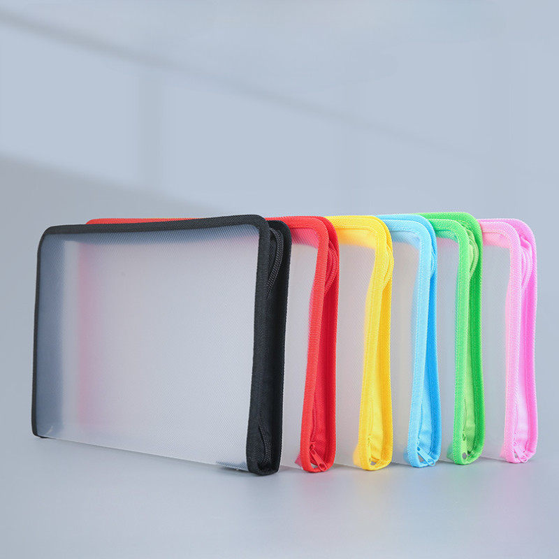 Geantă transparentă pentru documente A4 Papetarie Dosar de depozitare File Mesh Husă cu fermoar Dosare cu fermoar Materiale de birou pentru școală Papetarie
