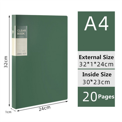 20/30/40/60 oldal A4-es oldalsó átlátszó vastagodó mappa Kiváló minőségű többrétegű iratborító Irodai tanszerek