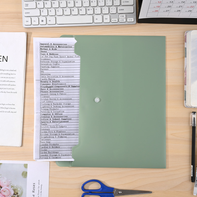 A4 failu maisiņš Krāsu informācija Uzglabāšanas soma Skolas biroja piederumi Kancelejas preces Testa papīrs Galda organizētāji Mapes dokumentiem