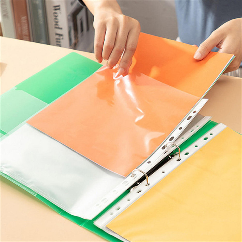 A4 läbipaistva failikausta kuva raamat 2 auguga köitja kaustad roosa sinine must veekindel dokumendikorraldaja rõngasköitja