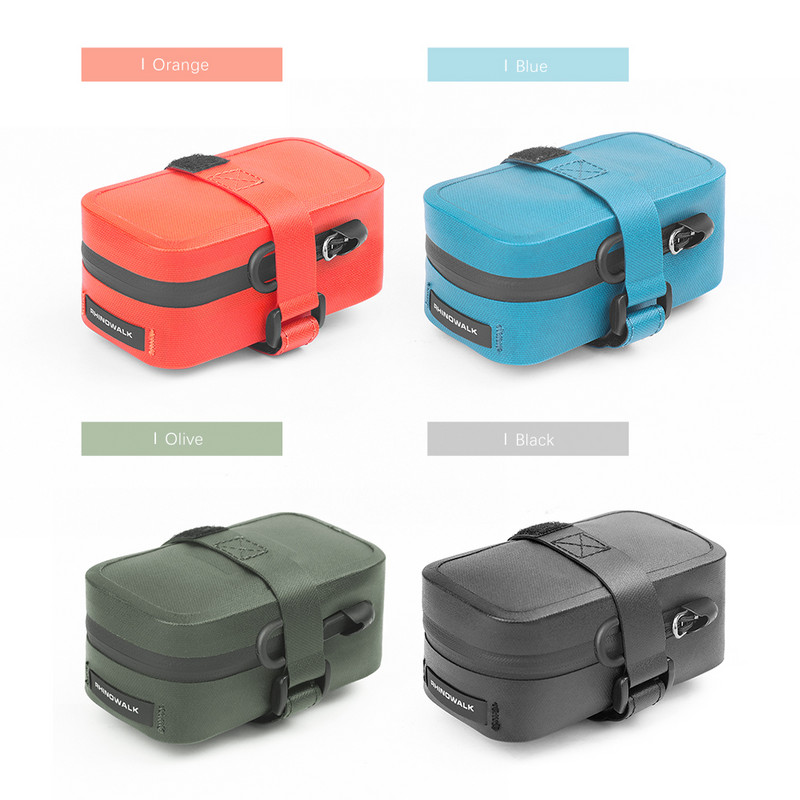 Geantă de șa pentru bicicletă Rhinowalk Geantă impermeabilă pentru tijă de șa 0,4 L Husă portabilă pentru scaun pentru ciclism Pachet spate Fit universal Ciclism