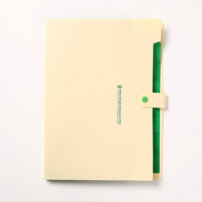 Jauns daudzslāņu A4 mapes apakšējais failu maisiņš failu maisiņš konfekšu krāsā 8 režģa orgānu soma liela ietilpība korejiešu vienkāršā biroja kancelejas preces