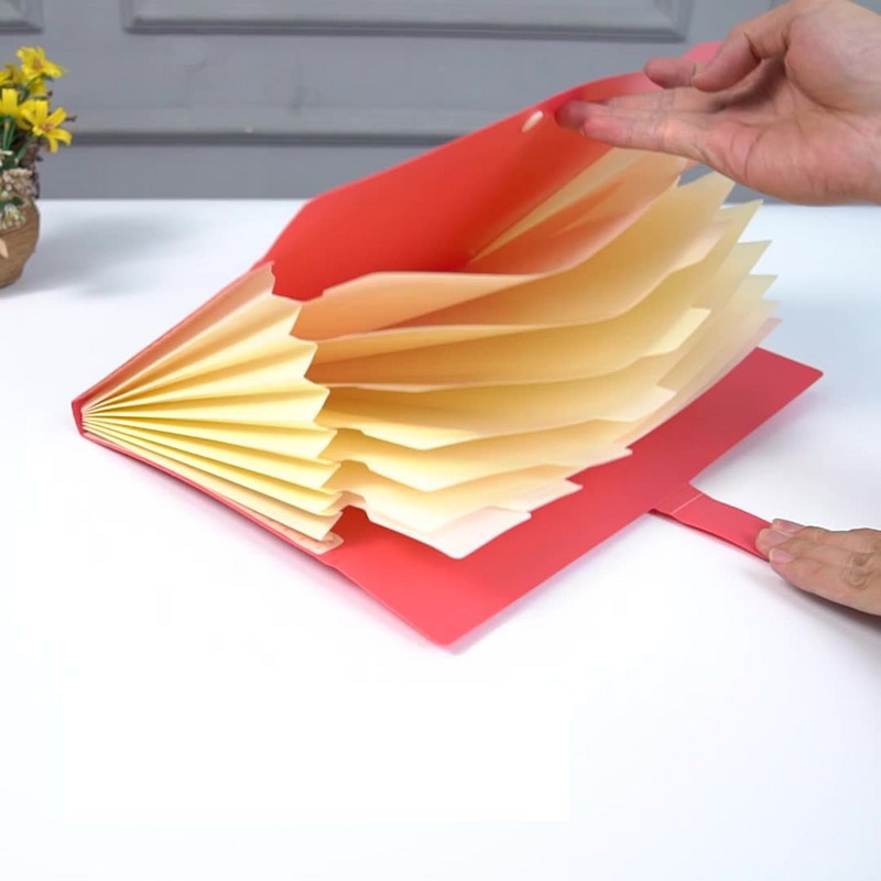 Jauns daudzslāņu A4 mapes apakšējais failu maisiņš failu maisiņš konfekšu krāsā 8 režģa orgānu soma liela ietilpība korejiešu vienkāršā biroja kancelejas preces