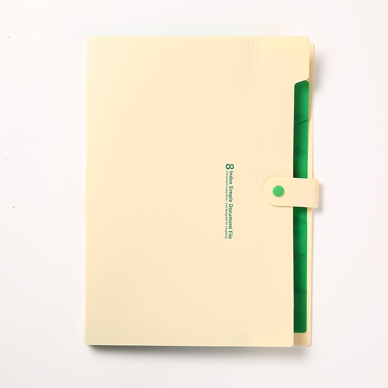 Jauns daudzslāņu A4 mapes apakšējais failu maisiņš failu maisiņš konfekšu krāsā 8 režģa orgānu soma liela ietilpība korejiešu vienkāršā biroja kancelejas preces