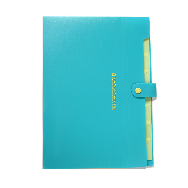 Jauns daudzslāņu A4 mapes apakšējais failu maisiņš failu maisiņš konfekšu krāsā 8 režģa orgānu soma liela ietilpība korejiešu vienkāršā biroja kancelejas preces