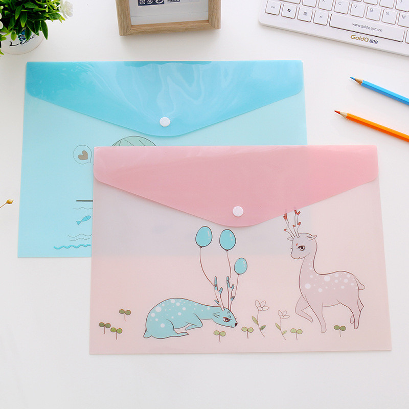 A4 multifilmi loomade dokumendikaust veekindel failikaust kott õpilaste plastikust dokumendikorteri ümbris kontorikoolitarvete jaoks