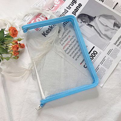 SKYSONIC A5 A4 rāvējslēdzēja failu maisiņš PVC PP Glitter caurspīdīgs uzglabāšanas organizators maisiņš failu mapju futrālis somas kancelejas piederumu turētājs