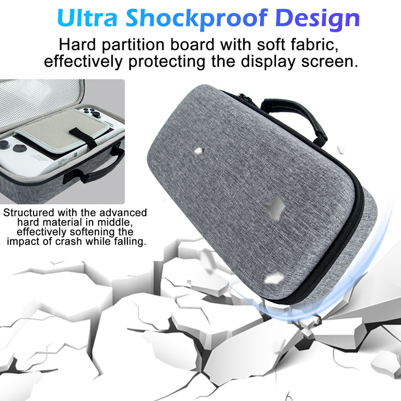 Jauna pārnēsāšanas soma priekš Asus ROG Ally spēļu konsoles rokturis EVA uzglabāšanas kaste Pārnēsājama EVA soma spēļu piederumiem