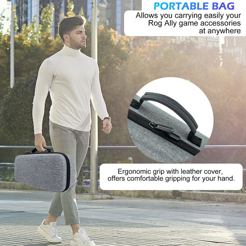 Jauna pārnēsāšanas soma priekš Asus ROG Ally spēļu konsoles rokturis EVA uzglabāšanas kaste Pārnēsājama EVA soma spēļu piederumiem