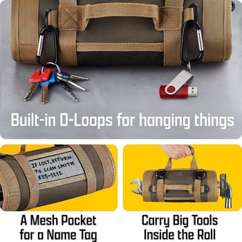 Εργαλεία υλικού πολλαπλών τσέπης Pouch Roll UP Portable Small Tools Organizer Τσάντα εργαλείων πολλαπλών χρήσεων Επαγγελματική τσάντα υψηλής ποιότητας