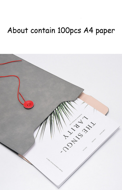 Sharkbang PU ādas A4 failu mapes portfelis Lielas ietilpības dokumentu papīra organizators biznesa uzglabāšanas soma biroja kancelejas preces