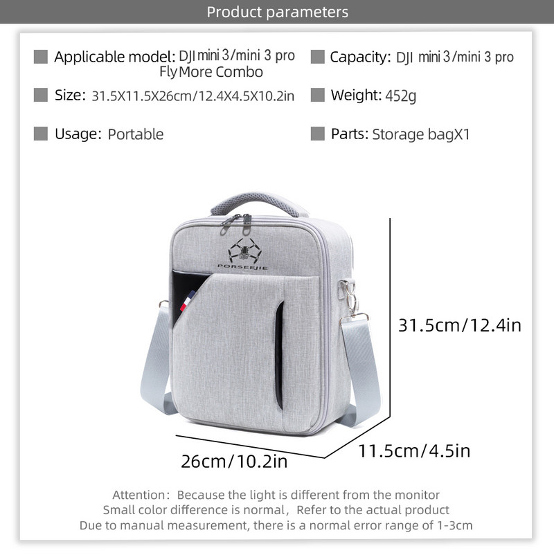 za DJI Mini 3 Pro/Mini 3 Torba za pohranu Sigurnosna torba za rame za Fly More Combo RC/RC N1 Ručna torba za DJI Mini 3 Dodaci za drone