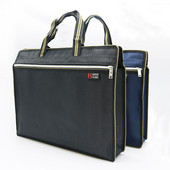 A4 bieza pārnēsājama rāvējslēdzēja soma Audekla papīra maisiņš vīriešu biroja failu maisiņam