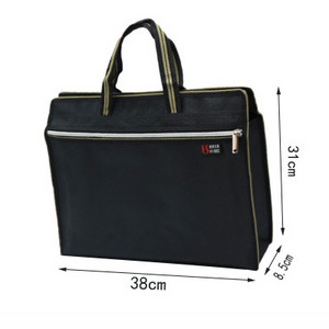 A4 bieza pārnēsājama rāvējslēdzēja soma Audekla papīra maisiņš vīriešu biroja failu maisiņam