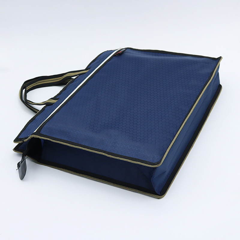 A4 bieza pārnēsājama rāvējslēdzēja soma Audekla papīra maisiņš vīriešu biroja failu maisiņam