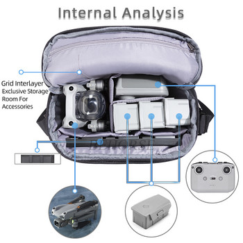 Универсална чанта за съхранение за DJI Mini 4 Pro Раница за пътуване през рамо за DJI Mini 2/Air 2S/Mini 3 Pro/Mini 2 SE Аксесоари за дрон