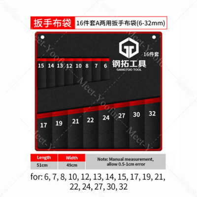 Geantă practică de pânză pentru instrumente pentru instrumente de cheie roll up, cheie pliabilă, organizator, husă, geantă de depozitare pentru unelte de mână