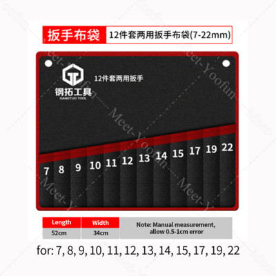 Geantă practică de pânză pentru instrumente pentru instrumente de cheie roll up, cheie pliabilă, organizator, husă, geantă de depozitare pentru unelte de mână