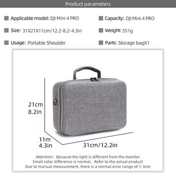 Φορητή τσάντα αποθήκευσης για DJI Mini 4 Pro Carrying Case Τσάντα τσάντα πλάτης Κουτί για αξεσουάρ DJI RC 2/RC N2 Drone