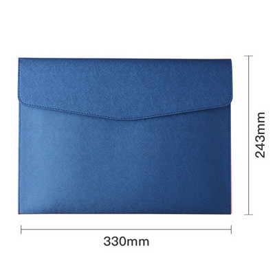 A4 formāta failu kabatas dokumentu maciņa ar aizdari vieglu PU ādas failu maisiņu putekļu necaurlaidīgs kancelejas piederumu biznesa biroja failu mape