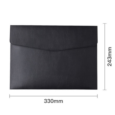 A4 formāta failu kabatas dokumentu maciņa ar aizdari vieglu PU ādas failu maisiņu putekļu necaurlaidīgs kancelejas piederumu biznesa biroja failu mape
