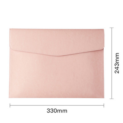 A4 formāta failu kabatas dokumentu maciņa ar aizdari vieglu PU ādas failu maisiņu putekļu necaurlaidīgs kancelejas piederumu biznesa biroja failu mape