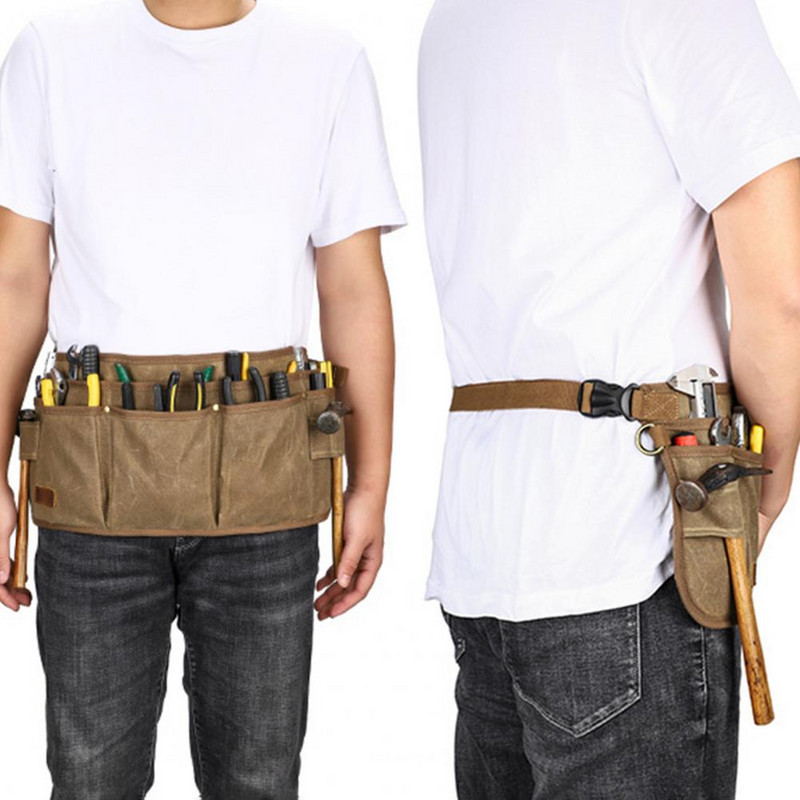 Instrumentu somiņa ar vairākām kabatām pret skrāpējumiem nodilumizturīga ūdensnecaurlaidīga kabatas instrumentu josta elektriķa galdniekam